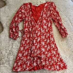American Eagle Floral Wrap Dress